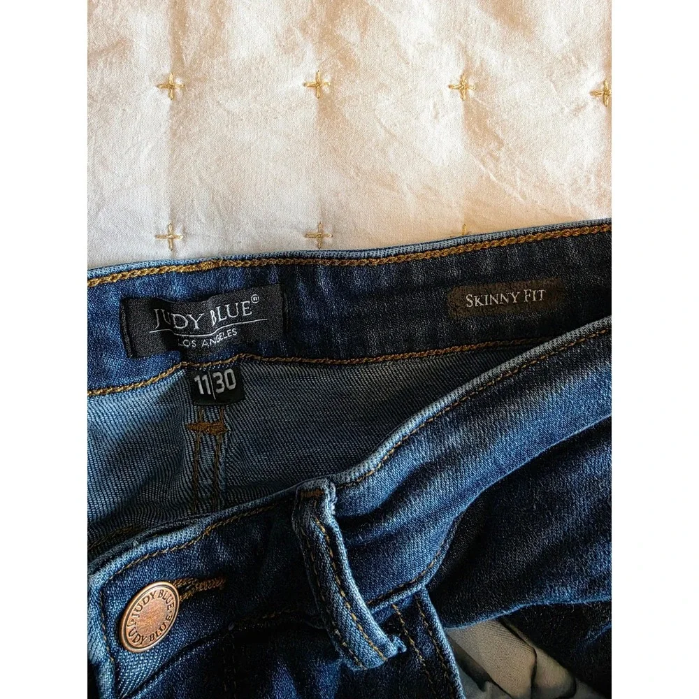 Judy Blue Los Angeles Skinny Fit Jeans Dark Wash Denim JB82106MD Size 11/30 Mens